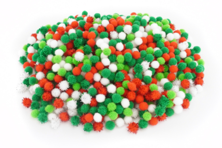pompons couleurs Noël - Pompons – 10doigts.fr