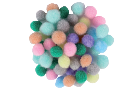 Mini-pompons couleurs pastel - Set de 200 - Pompons – 10doigts.fr