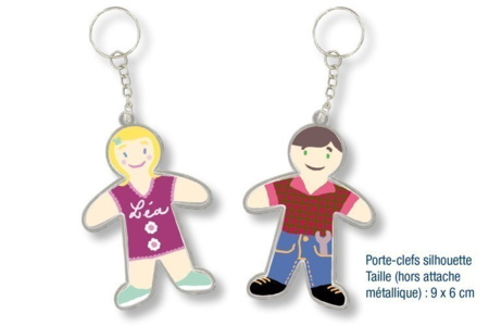 Porte-clés silhouette - Plastique Transparent – 10doigts.fr