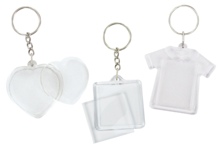 Porte-clés en plastique - 2 pièces - Plastique Transparent – 10doigts.fr