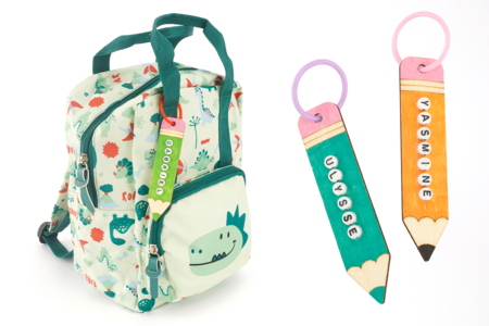 porte clés prénom sac à dos école - Activités manuelles pour la création de vos bijoux – 10doigts.fr