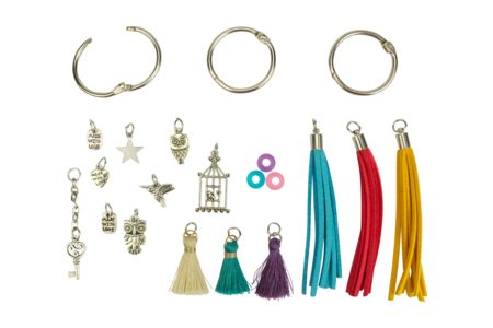 Porte-clés pompons colorés - Kit 3 couleurs - Kits bijoux – 10doigts.fr
