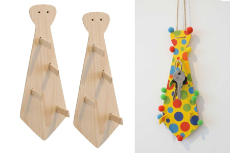 Porte-cravates en bois à monter - Porte-manteaux – 10doigts.fr