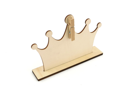 Porte-photo couronne en bois pince - Supports plats en bois – 10doigts.fr