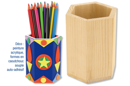 Pot à crayons hexagonal - Pots à crayons – 10doigts.fr