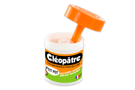 Pot de colle Cléopâtre avec spatule - Sans solvants - Colles scolaires – 10doigts.fr
