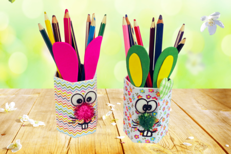 Pot à crayons Lapin - Tutos Pâques – 10doigts.fr