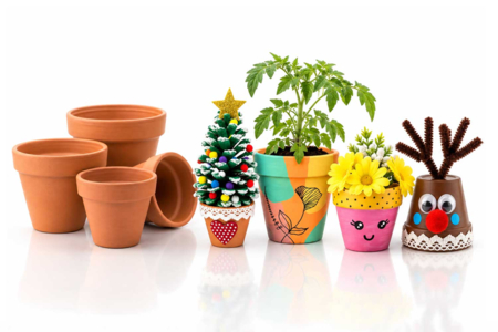 pots en terre cuite décorés - Supports en céramique à décorer – 10doigts.fr