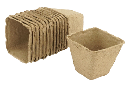 Pots en fibre naturelle - 14 pièces - Pots en carton – 10doigts.fr