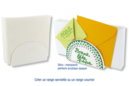 Range-courrier en terre cuite blanche - 4 pièces - Supports en Céramique et Terre Cuite – 10doigts.fr