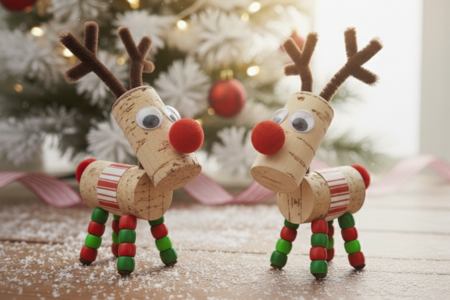 renne bouchon liège noël activité - Activités manuelles animaux : nos idées créatives pour les enfants – 10doigts.fr