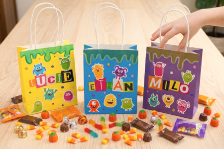sac Halloween bonbons à décorer - Activités manuelles Halloween – 10doigts.fr