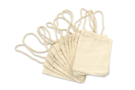 Mini sacs en coton naturel - 24 pièces - Supports tissus – 10doigts.fr