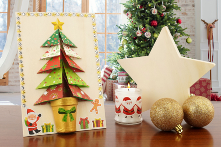 Sapin origami - Activités manuelles bricolages de Noël – 10doigts.fr