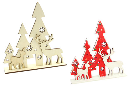 Scène de Noël bois à poser - Décorations de Noël en bois – 10doigts.fr
