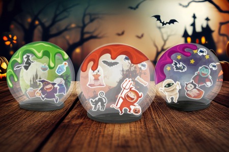 Kit mini scènes 3D d’Halloween - 3 pièces - Kits créatifs Halloween – 10doigts.fr