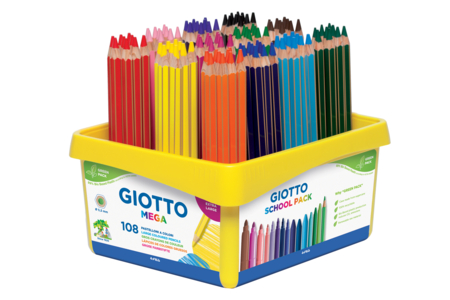 Crayons de couleur GIOTTO Méga - Taille maxi - Crayons de couleurs – 10doigts.fr