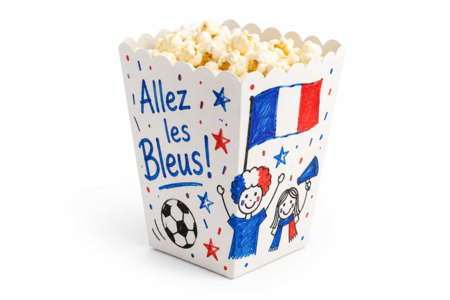 seau pop corn coupe du monde - Boîtes à décorer – 10doigts.fr