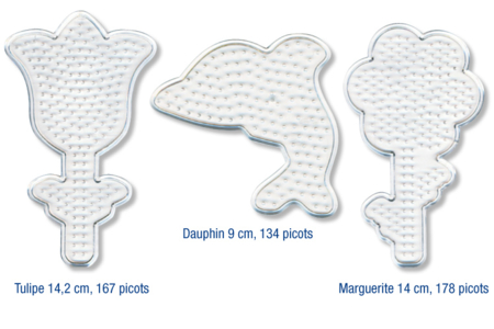 Plaques pour perles fusibles - 10 formes assorties - Perles à repasser 5 mm – 10doigts.fr