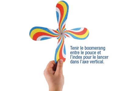 Boomerangs hélice à colorier - Set de 3 boomerangs - Supports pré-dessinés – 10doigts.fr