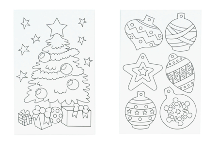 Set de 4 cartes de Noël à colorier + enveloppes - Cartes de voeux – 10doigts.fr