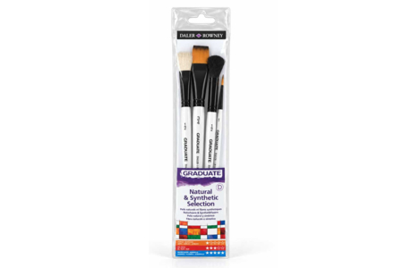 Set de 4 pinceaux Graduate n°5 - Pinceaux aquarelle – 10doigts.fr