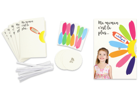 Kit 6 cartes marguerite à message - Kits carteries – 10doigts.fr