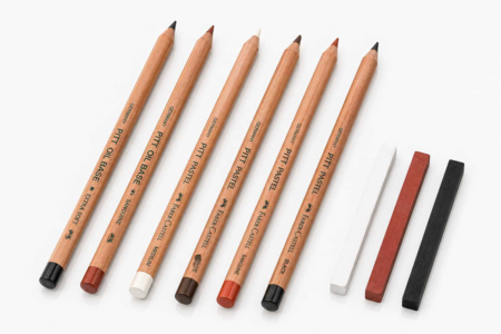 Set Pitt Monochrome Faber-Castell - 9 pièces - Crayons graphite et mines pour le dessin – 10doigts.fr