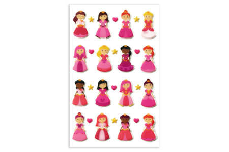 Stickers 3D epoxy - Princesses - Gommettes Histoires et décors – 10doigts.fr