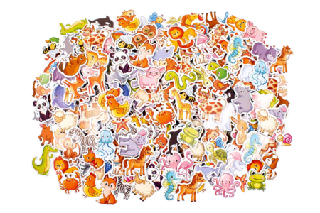 Stickers animaux mignons - 500 pcs - Gommettes Animaux – 10doigts.fr