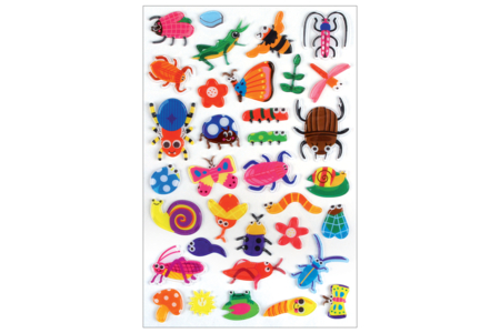Stickers insectes 3D - 34 pcs - Gommettes Animaux – 10doigts.fr