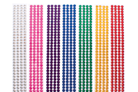 strass adhésifs colorés en bandes - Strass autocollants – 10doigts.fr