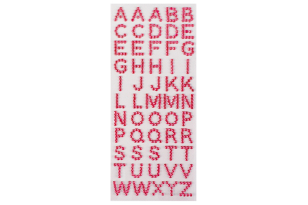Strass alphabet autocollants - 55 pcs - Strass – 10doigts.fr