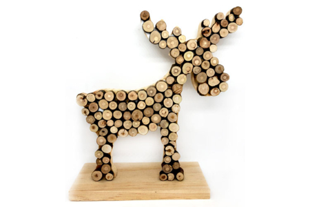 Élan en bois naturel - Décorations de Noël en bois – 10doigts.fr