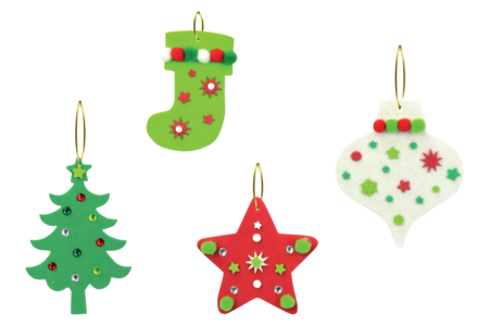 Méga pack 90 formes de Noël à décorer et à suspendre - Suspension Fantaisie – 10doigts.fr