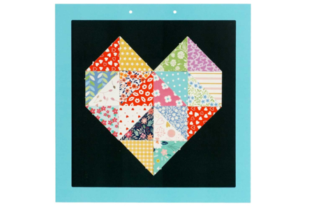 Kit tableaux cœurs, effet patchwork - 6 pièces - Kits créatifs en Papier – 10doigts.fr