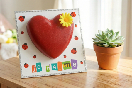 tableau coeur cadeau fête des mères enfants - Activités manuelles fête des mères – 10doigts.fr
