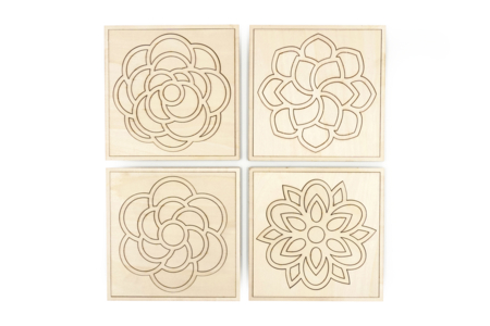 Tableaux fleurs en bois  - Puzzles – 10doigts.fr