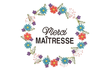 Transfert textile "Merci Maitresse" - Transferts et Thermocollants – 10doigts.fr