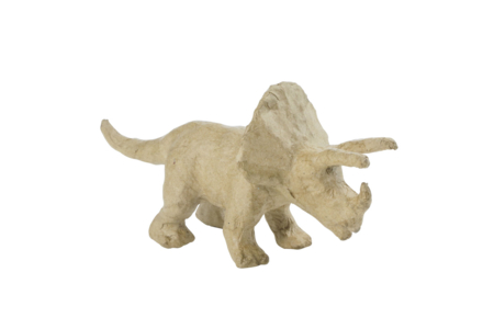 Triceratops en papier mâché - Animaux en carton – 10doigts.fr