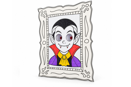 Vampire trompe l'oeil coloriage - Activités manuelles Halloween – 10doigts.fr