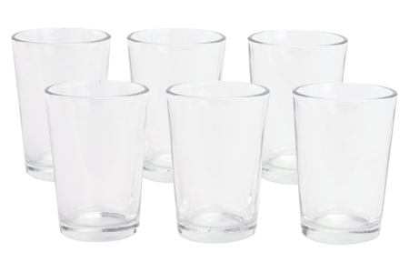 Verres droits 20 cl - 6 pièces - Supports en Verre – 10doigts.fr