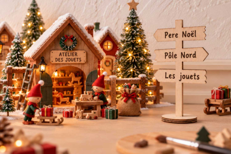 VILLAGE DE noel miniature - Univers Miniature : maison de poupée et miniatures – 10doigts.fr