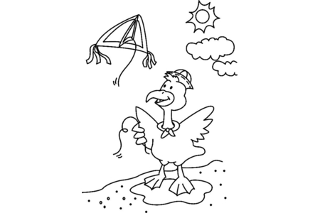 Coloriage Canard 05 – 10doigts.fr
