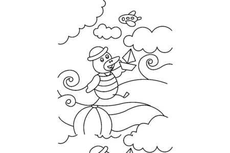Coloriage Canard 06 – 10doigts.fr