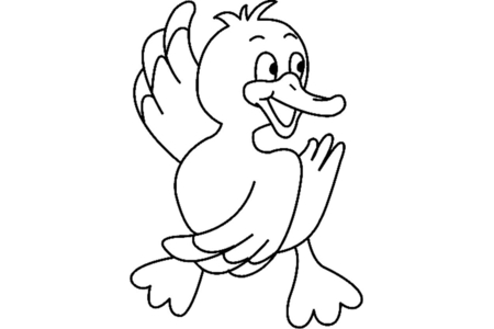 Coloriage Canard 09 – 10doigts.fr