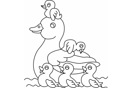 Coloriage Canard 15 – 10doigts.fr