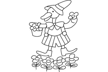 Coloriage Canard 20 – 10doigts.fr