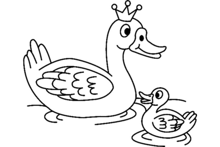 Coloriage Canard03 – 10doigts.fr