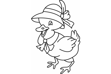 Coloriage Canard10 – 10doigts.fr